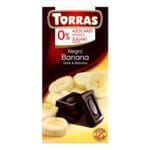 Ciocolata neagra fara gluten cu banane 75g - Torras