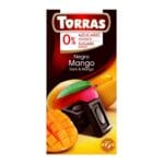 Ciocolata neagra fara gluten cu mango 75g - Torras
