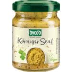 Mustar mediu cu boabe de mustar fara gluten ecologic, Byodo 125ml