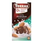 Ciocolata fara gluten cu lapte si migdale, Torras 75g