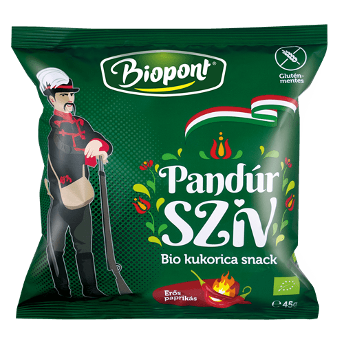 Snack din porumb fara gluten eco cu ardei iute, Biopont 45g - imagine 1