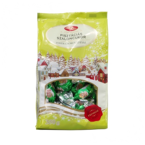 Premiumpisztaciasszaloncukor350gfehercsokoladeval_1140 Bomboane de pom ciocolata alba cu fistic fara gluten, Mic Rose 350g - imagine 1