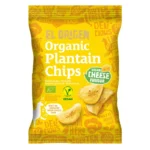 Chips plantain bio cu aroma de branza fara gluten, El Origen 80g