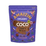 Tuburi de vafe bio cu cocos ciocolata, fara gluten, Amaizin 140g