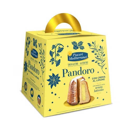 Pandoro-Limone-piaceri Pandoro cu crema de lamaie, fara gluten,fara lactoza, Piaceri Mediterranei 700g - imagine 1