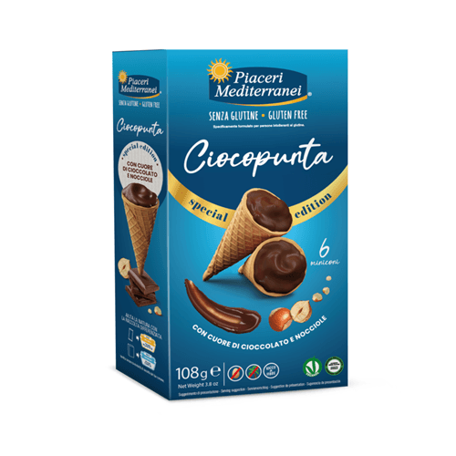 jo Conuri fara gluten cu ciocolata si crema de alune, Piaceri Mediterranei 108g - imagine 1