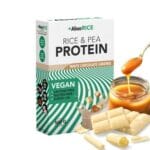 Pudra proteica vegana fara gluten cu ciocolata alba si caramel, AbsoRice 500g