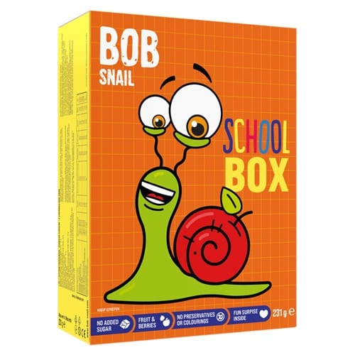 4820219349488,1 Rulouri cu fructe uscate fara gluten/fara zahar adaugat pentru Scoala, Bob Snail 140g - imagine 1