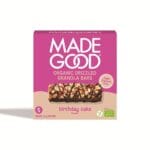 Batoane bio crocante fara gluten din ovaz Birthday Cake, Madegood 144g