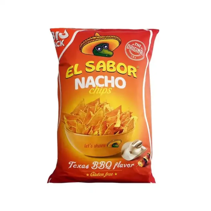 Chips nachos fara gluten cu gust de barbeque, El Sabor 180g - imagine 2