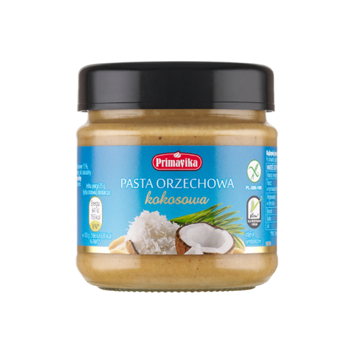 pasta_orzechowa_kokosowa_primavika Pasta de arahide fara gluten cu cocos Primavika 190g - imagine 1