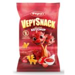 Snack din porumb extrudat cu gust de ketchup, fara gluten, Vepy 50g
