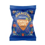 Chipsuri de tortilla din porumb cu ardei, fără gluten, organice, Amaizin 75g