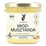 Crema sandwich bio fara gluten cu miere si mustar, Sanchon 135g