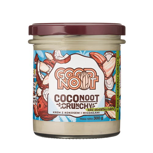5904978670294 Crema de migdale crocanta cu cocos, fara gluten, Good Noot 300g - imagine 1
