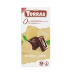 Ciocolata neagra fara gluten cu lamaie, Torras 75g