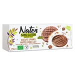 Biscuiti fara gluten bio cu glazura de ciocolata cu lapte, Naten 150g